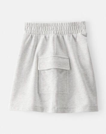 Girls French Terry Cargo Skirt - Grey, 