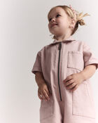Toddler Girl Day Out&trade; Cropped Jumpsuit - Light Pink, image 1 of 7 slides