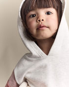 Toddler Girl Colorblock Long-Sleeve Hooded Sweatshirt Dress - Light Heather Grey, image 6 of 7 slides