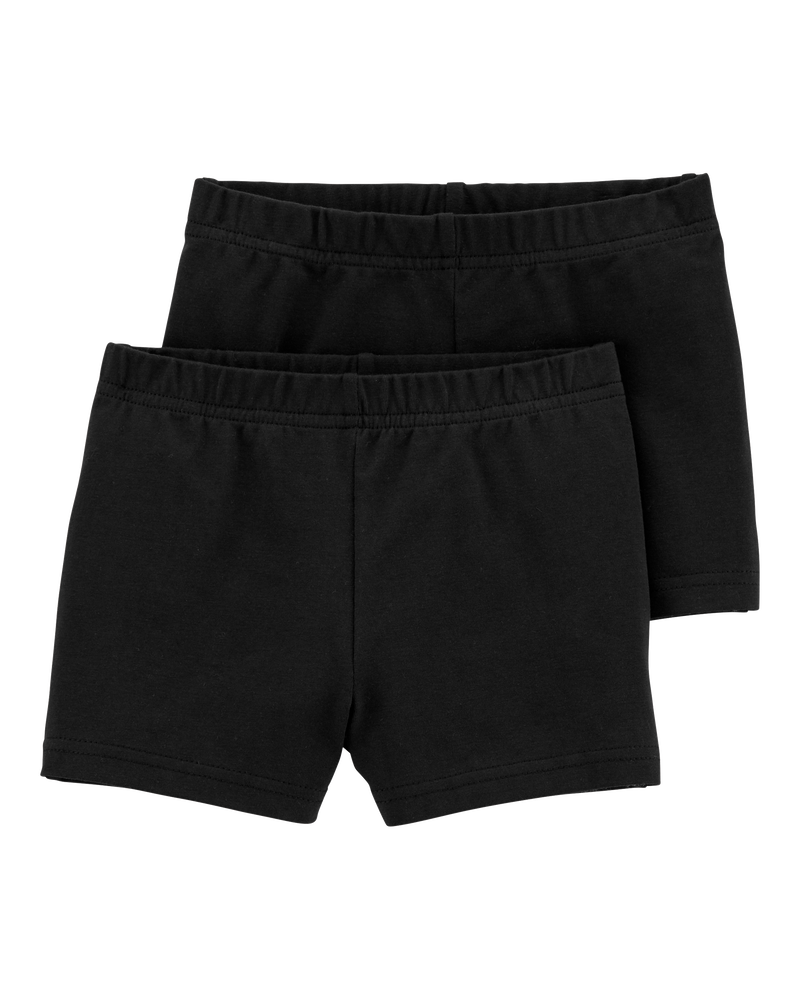 Baby Girl 2-Pack Tumbling Shorts - Black, image 1 of 4 slides