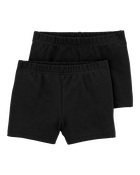 Baby Girl 2-Pack Tumbling Shorts - Black, image 1 of 4 slides