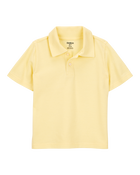 Toddler Boy Pique Uniform Polo Shirt - Yellow, image 1 of 3 slides