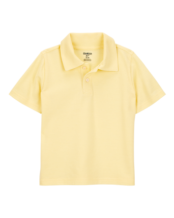 Toddler Boy Pique Uniform Polo Shirt - Yellow, 