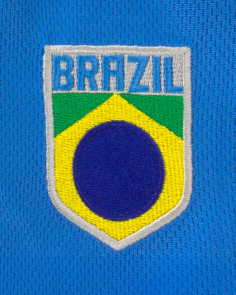 Kids 2-Piece Umbro Brazil Soccer Jersey & Short Set - Blue/Yellow/Green, image 9 of 12 slides