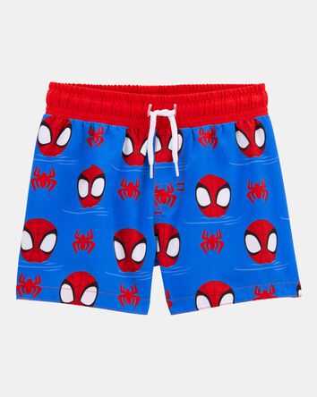 Toddler Boy Marvel&trade; Spider-Man Swim Trunks - Red/Blue, 