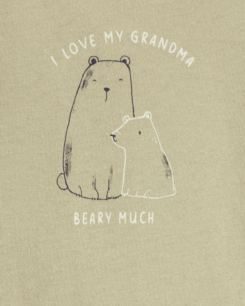 Baby Grandma Short-Sleeve Bodysuit - Olive, image 2 of 3 slides