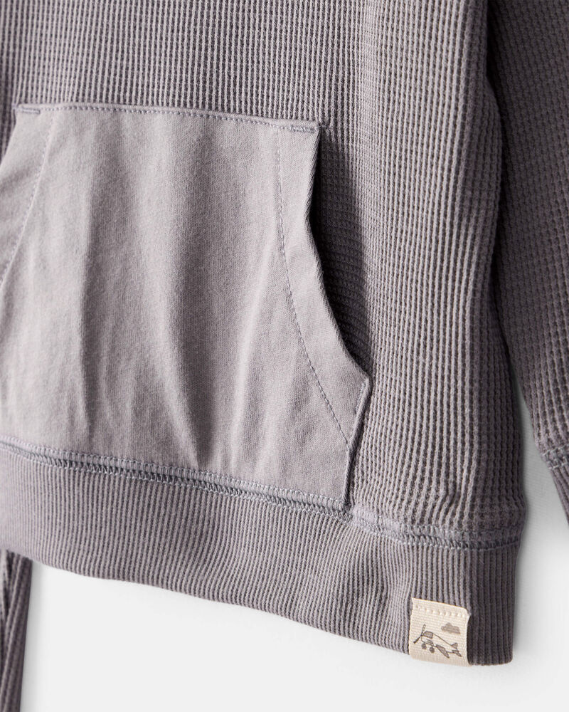 Baby Boy Waffle Knit Long-Sleeve Tee & Pant Set - Grey, image 2 of 4 slides