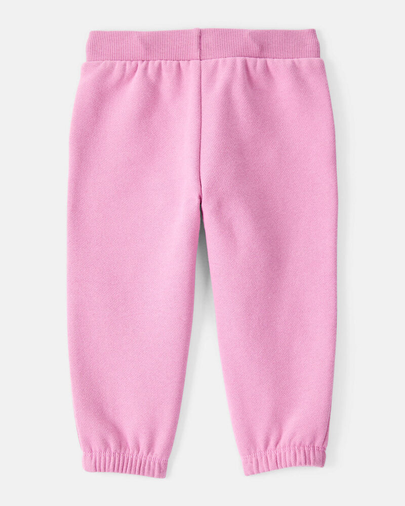 Baby Girl 2-Piece DayDream Fleece Quarter-Zip Pullover Sweatshirt & Joggers Set - Pink, image 5 of 6 slides