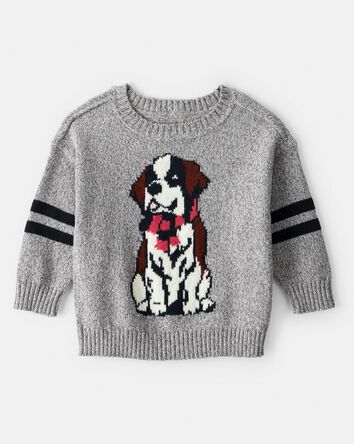 Baby Boy Dog Sweater - Grey, 