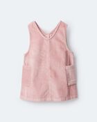 Toddler Girl Otter Pocket Corduroy Jumper - Light Pink, image 2 of 7 slides