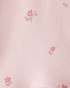 Baby Girl French Terry Dress Made with Organic Cotton in Blush Petals Print, image 5 of 6 slides