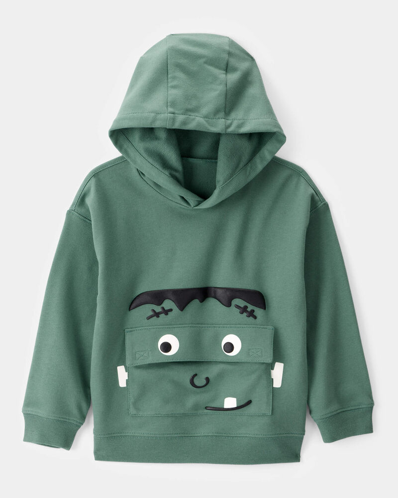 Toddler Boy Halloween Frankenstein Pullover Hoodie - Green, image 1 of 3 slides