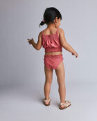 Toddler Girl Smocked Tankini Set - Rose, image 4 of 6 slides