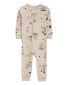 Toddler Boy Pirate Boat Snug Fit Cotton Footless 1-Piece Pajamas - Khaki, image 1 of 4 slides