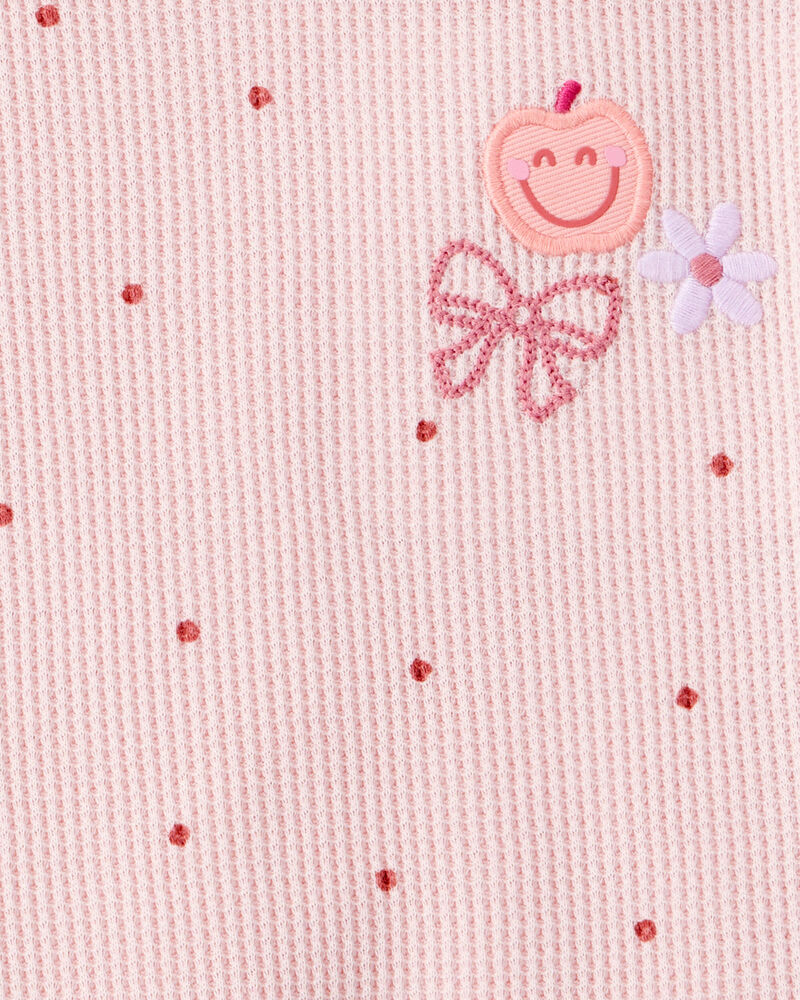 Baby Girl 2-Piece Polka Dot Top & Cotton Cargo Joggers Set - Pink, image 4 of 8 slides