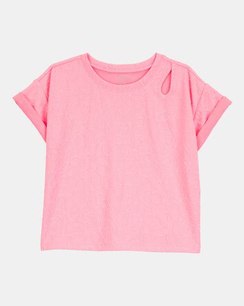 Girls Solid Short-Sleeve Tee - Pink, 