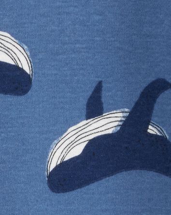 Baby Boy Whale Print Snug Fit Cotton Footie 1-Piece Pajamas - Navy, 