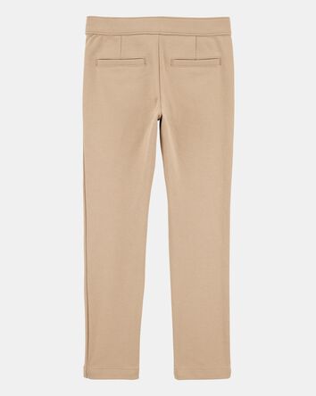 Kid Ponte Knit Uniform Pants - Khaki, 