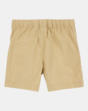 Boys Pull-On Poplin Shorts - Khaki, 