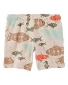 Baby 2-Piece Sea Print Button-Down Shirt & Pull-On Shorts Set, image 5 of 6 slides
