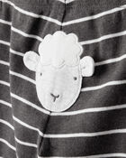 Baby Boy 3-Piece Striped Sheep Print Long-Sleeve Bodysuits & Pant Set - White/Black, image 2 of 5 slides