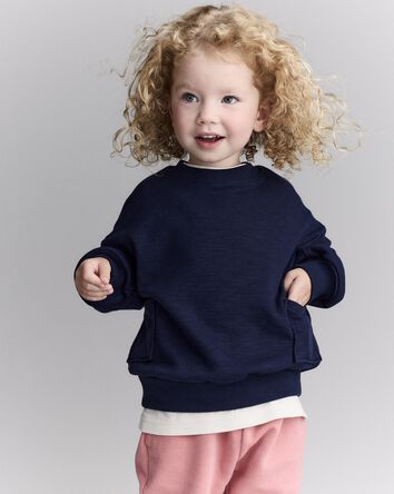 Toddler Otter Sweatshirt&trade; with Pockets- Navy, 