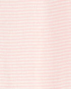 Baby Girl 2-Pack 2-Way Zip Cotton Sleep & Play Pajamas - White/Pink, image 2 of 4 slides