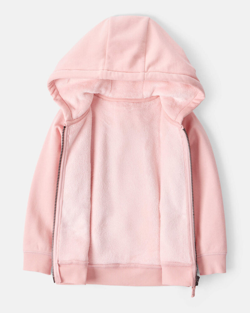 Toddler Girl 2-Piece DayDream Fleece Hooded Zip-Up Jacket & Joggers Set - Pink, image 3 of 9 slides