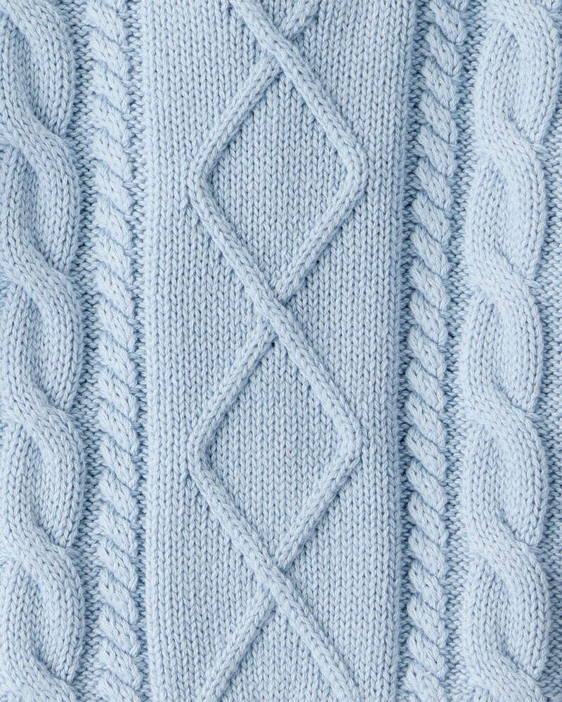 Baby Organic Cotton Cable Knit Sweater , image 3 of 4 slides