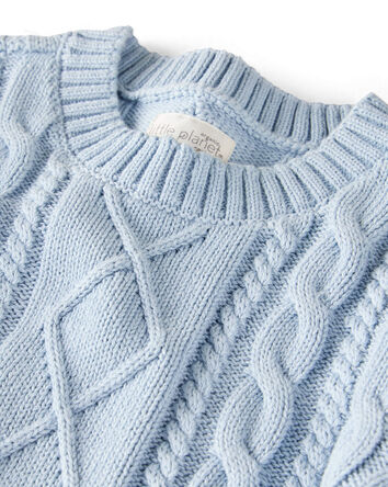 Toddler Organic Cotton Cable Knit Sweater, 