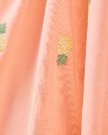 Toddler Girl Pineapple Print PurelySoft 2-Piece Pajamas - Coral, 