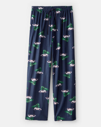 Adult Christmas Cars Loose Fit Pajama Pants - Navy, 