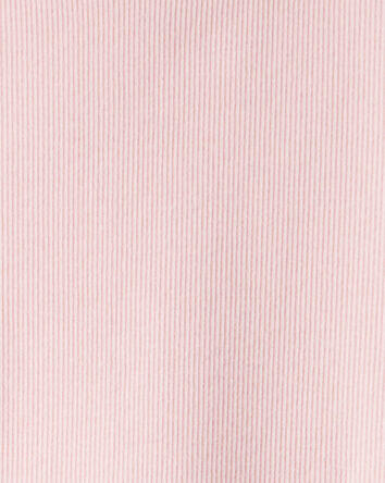 Kid Mock Neck Ribbed Tee - Pink, 