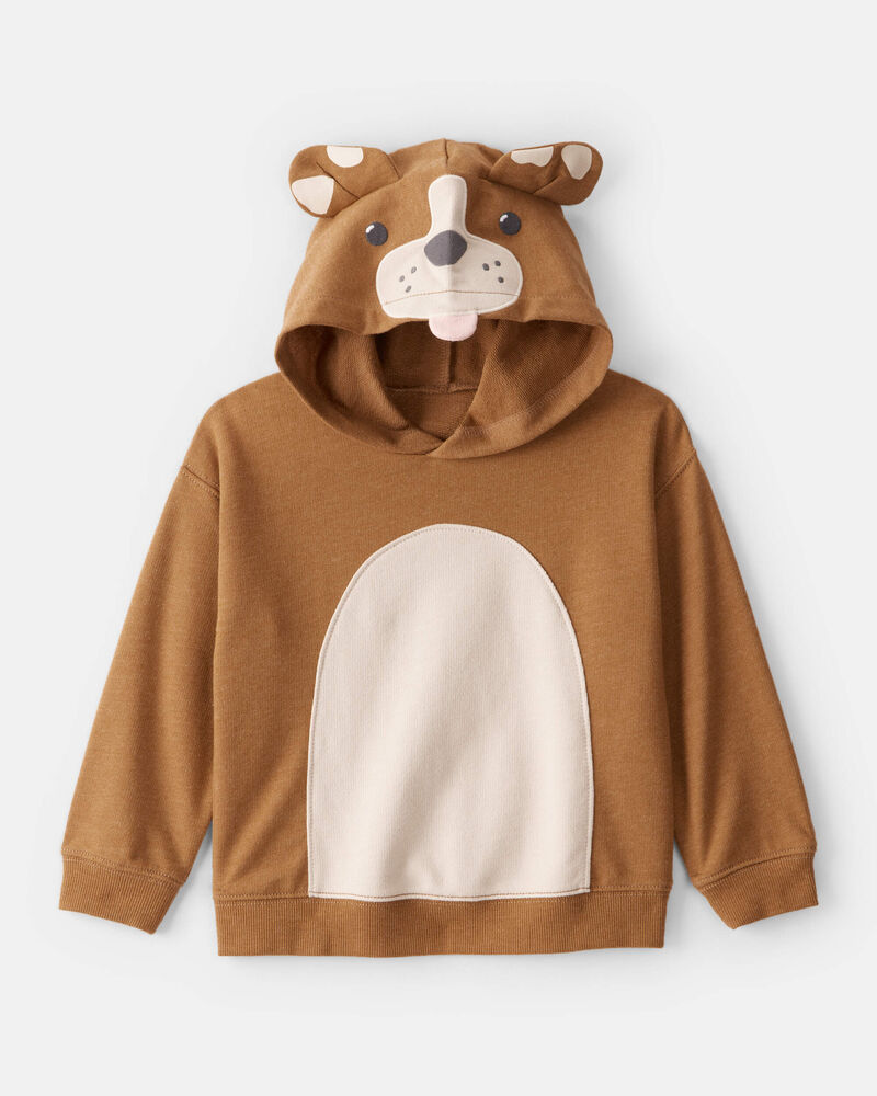 Toddler Boy Dog Costume Hoodie - Brown, image 1 of 3 slides