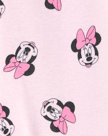 Toddler 1-Piece Minnie Mouse 100%  Cotton Footie Pajamas, 