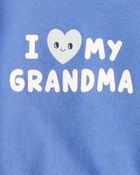 Baby Boy I Love My Grandma Cotton Long-Sleeve Graphic Bodysuit - Blue, image 2 of 3 slides
