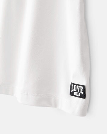 Girls Short-Sleeve Jersey Top - White, 