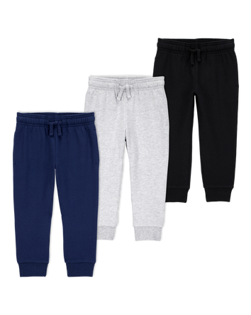 Baby 3-Pack Pull-On Drawstring Joggers, 
