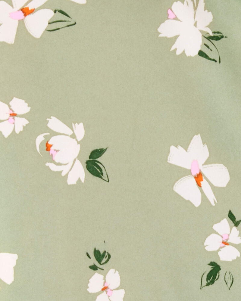 Baby Girl Floral Windbreaker - Green, image 3 of 3 slides