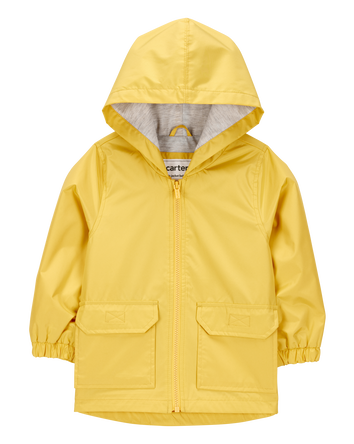 Baby Boy Solid Rain Jacket - Yellow, 