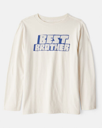 Boys Best Brother Long-Sleeve Graphic Tee - White, 