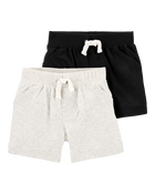 Baby 2-Pack Cotton Pull-On Shorts, image 1 of 4 slides
