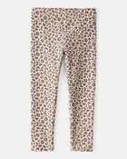 Toddler Girl 2-Piece Leopard Print Top & Stretch Leggings Set - Brown, image 4 of 8 slides