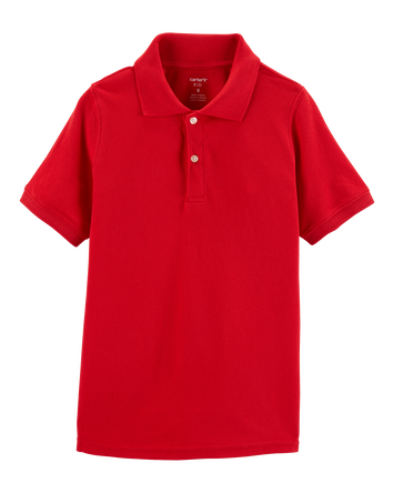 Boys Piqu&eacute; Uniform Polo - Red, 