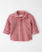 Baby Boy Plaid Organic Cotton Button-Front Flannel Shirt, image 1 of 4 slides