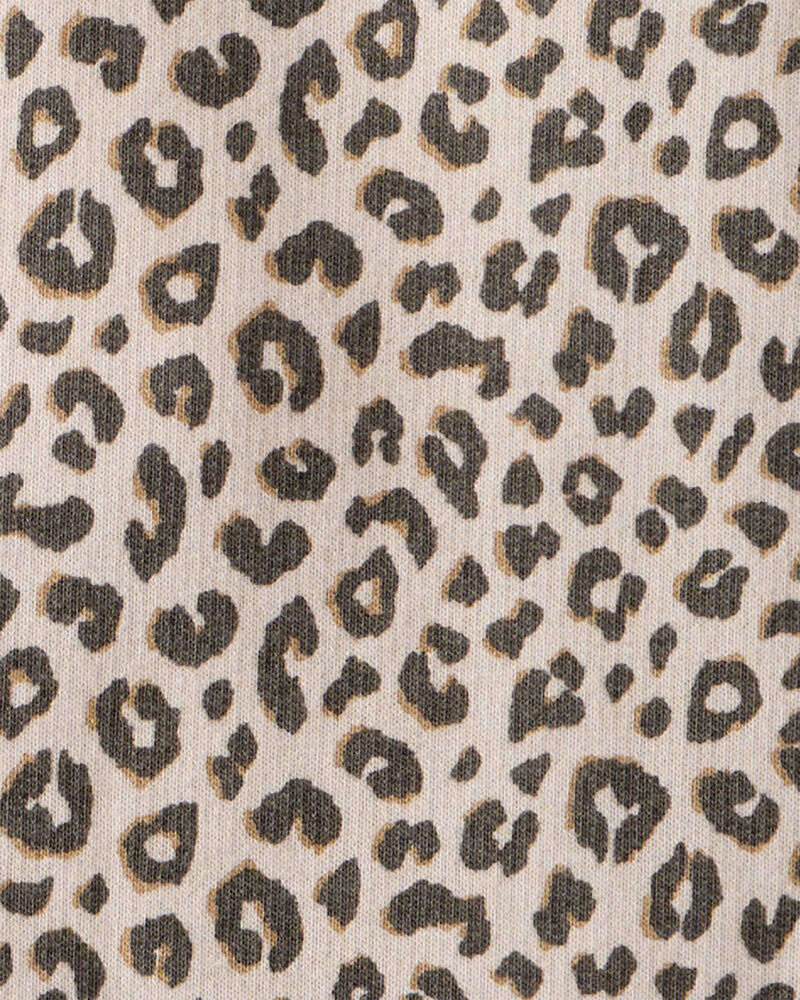 Toddler Girl 2-Piece Leopard Print Cotton Long-Sleeve Dress Set - Brown, image 4 of 6 slides