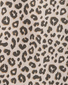 Toddler Girl 2-Piece Leopard Print Cotton Long-Sleeve Dress Set - Brown, image 4 of 6 slides