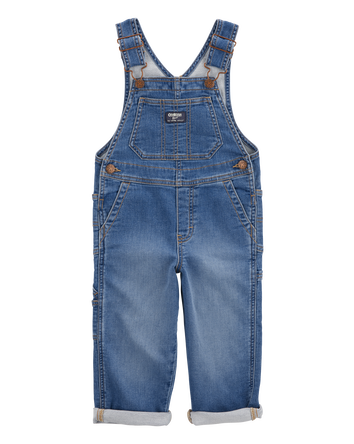 Toddler Stretch Denim Overalls - Medium Wash, 