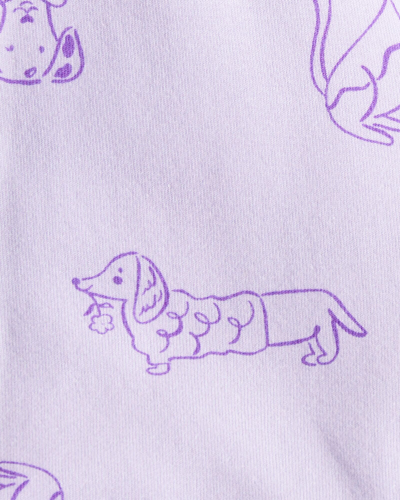 Baby Girl Dog Print Pull-On Flare Stretch Leggings - Purple, image 3 of 4 slides