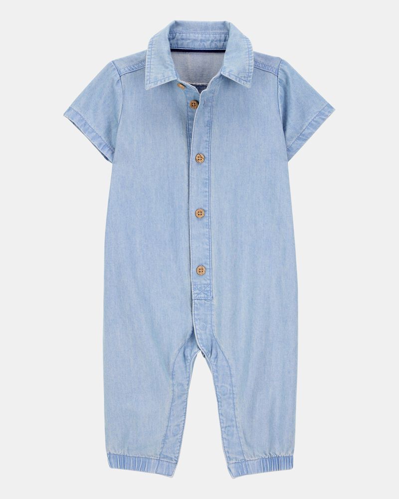 Baby Chambray Jumpsuit, image 1 of 3 slides